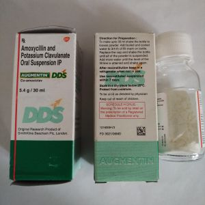 GSK Augmentin (Synulox/ clavamox) palatable drops 30ml oral suspension (Amoxicillin & Potassium Clav) 
