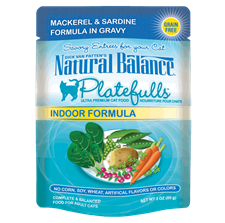 Natural Balance
Indoor Cat Mackerel & Sardine In Gravy Pouches
