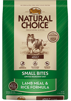 Nutro - Natural Choice
Limited Ingredient Small Bites Lamb Meal & Rice Formula