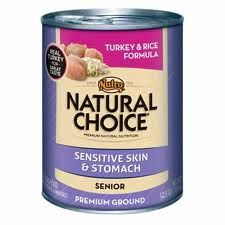 Nutro - Natural Choice
Sensitive Skin & Stomach Senior Turkey & Rice Cans