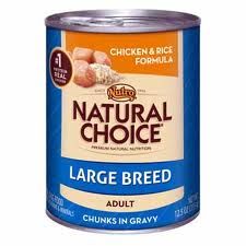Nutro - Natural Choice
Adult Large Breed Chicken & Rice Cans