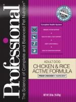 Professional
Active Dog Chicken & Rice Formula