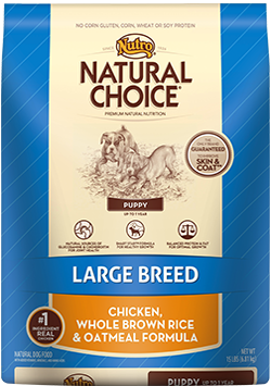 Nutro - Natural Choice
Large Breed Puppy Chicken Brown Rice & Oatmeal Formula