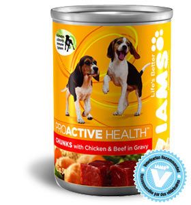 Iams Pet Foods
Puppy Formula Chunks of Chicken & Beef Simmered in Gravy