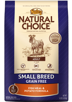 Nutro - Natural Choice
Grain Free Small Breed Fish Meal & Potato Formula