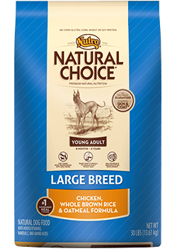 Nutro - Natural Choice
Young Adult Large Breed Chicken Brown Rice & Oatmeal Formula
