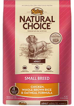 Nutro - Natural Choice
Small Breed Adult Chicken Brown Rice & Oatmeal Formula