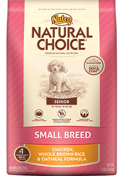 Nutro - Natural Choice
Small Breed Senior Chicken Brown Rice & Oatmeal Formula