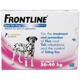 Frontline Spot On for large dogs (20-40kg) 3 pipettes