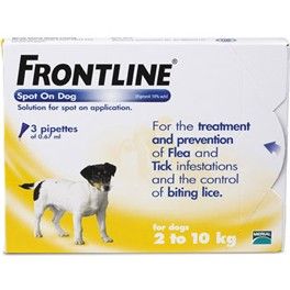 Frontline Spot On for small dogs (upto 10kg) 3 Pipettes