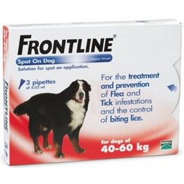 Frontline Spot On for XL dogs (40-60kg) 6 Pipettes