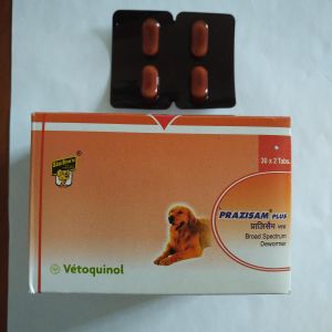 Vetoquinol Prazisam Plus 10kg/tab broad spectrum anthelmintic for dogs (Giardiasis tablet) 30 tabs