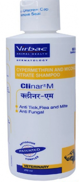 Virbac  Clinar Pet 100ml (cypermethrin 1% anti tick shampoo)