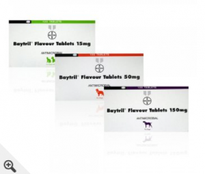 Bayer Baytril Enrofloxacin tablets 50mg x10 tabs