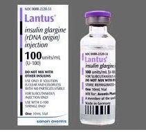 Glargine insulin (Lantus) 