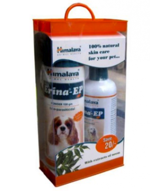 Himalaya Erina-EP Herbal powder and Shampoo combi Flea preventative