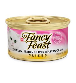 Fancy Feast
Sliced Chicken Hearts & Liver Feast in Gravy