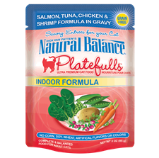 Natural Balance
Indoor Cat Salmon/Tuna/Chicken/Shrimp In Gravy Pouches