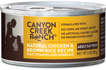 Canyon Creek Ranch
Canned Chicken & Brown Rice Recipe For Adult Cats