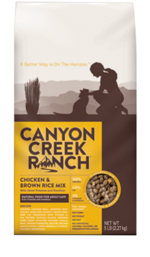 Canyon Creek Ranch
Natural Chicken & Brown Rice Mix For Adult Cats