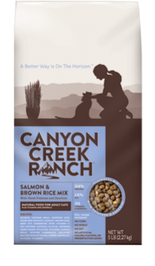 Canyon Creek Ranch
Natural Salmon & Brown Rice Mix For Adult Cats