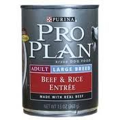 Purina Pro Plan
Large Breed Adult Dog Beef & Rice Entree
