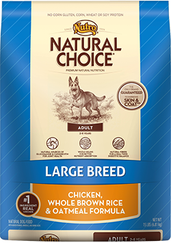 Nutro - Natural Choice
Large Breed Adult Chicken Brown Rice & Oatmeal Formula