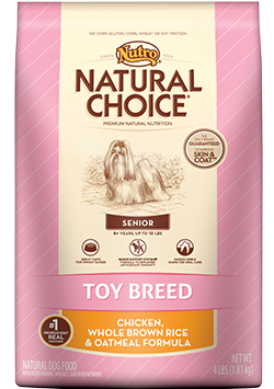 Nutro - Natural Choice
Toy Breed Senior Dog Chicken Brown Rice & Oatmeal Formula