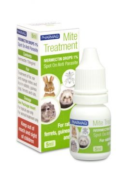 PharmaQ  topical drops for small furry animal treatment of mange mites, lice