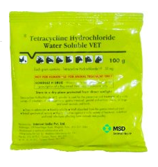 MSD Tetracyycline Hydrochloride powder water soluble (2.5g/25kg)