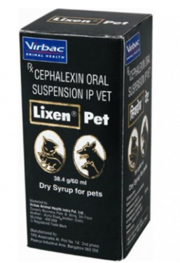 Virbac Lixen IU -Cephalexin Dry -Oral suspension or injection (Rilexine, Keflex) 4g/60ml